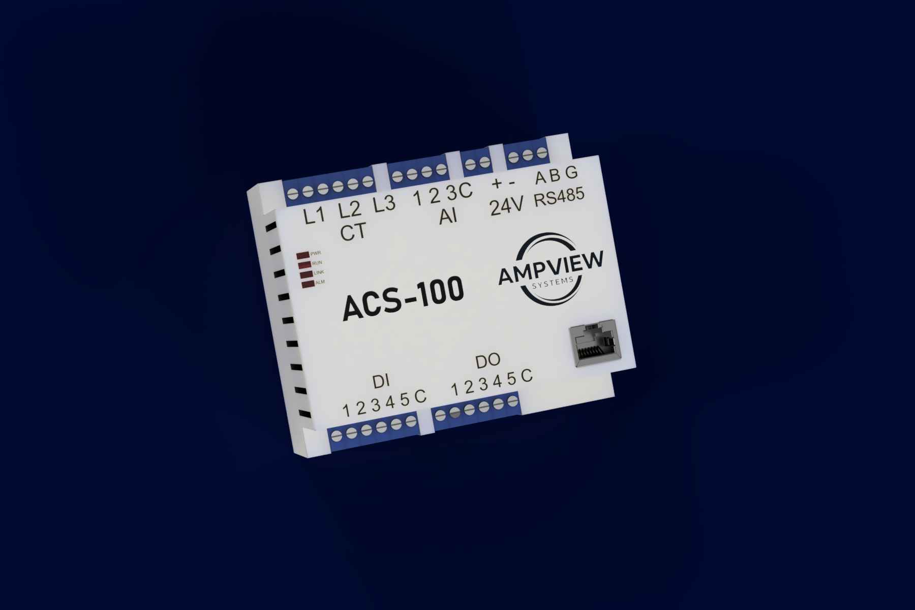 ACS-100 smart current monitor — design render
